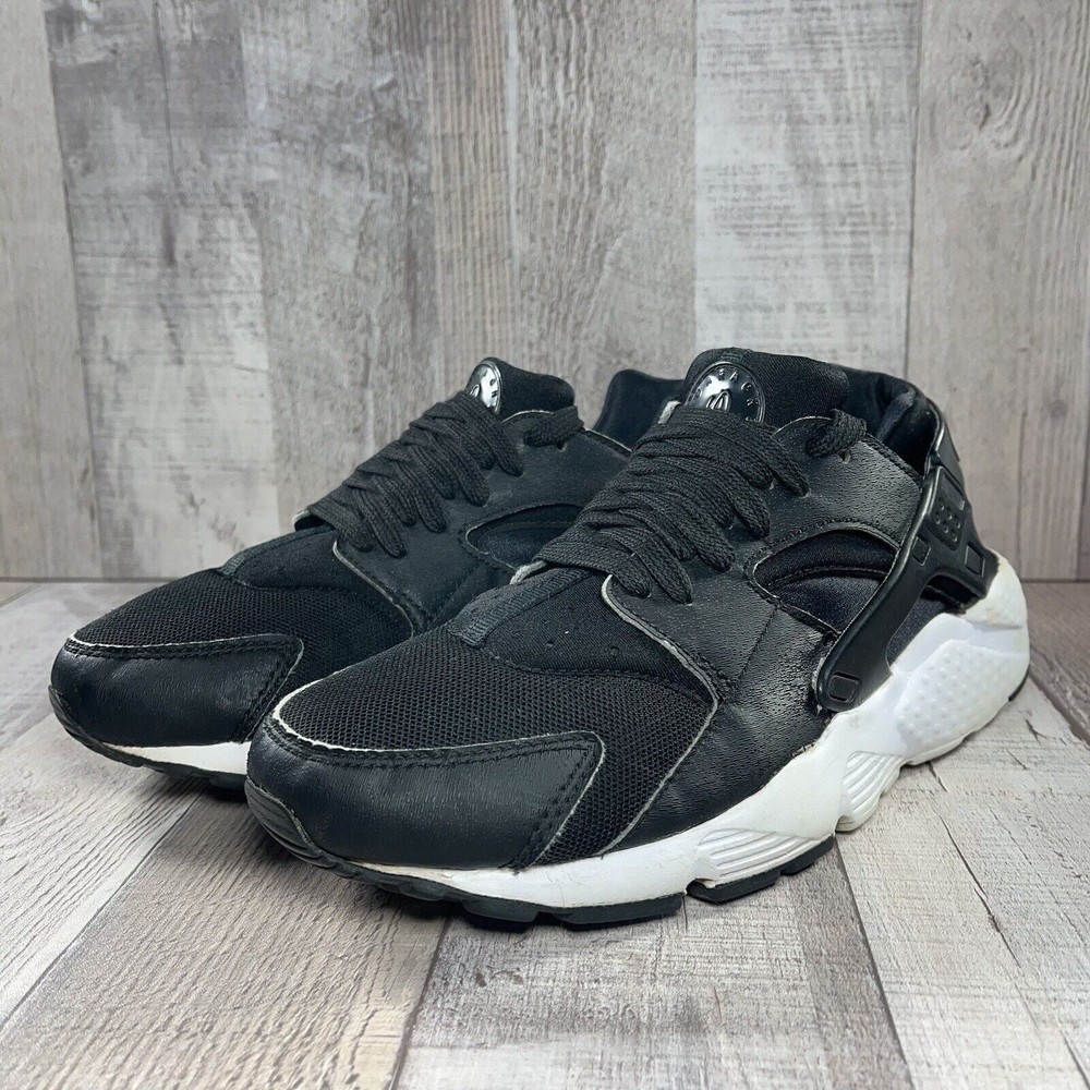 Nike Air Huarache 2015 GS Boy's Running Shoes Sneakers Black White Size 7Y